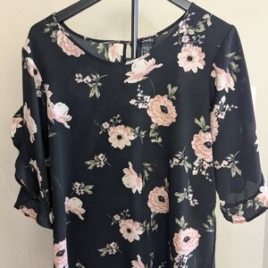 Justify Black Textured Fabric